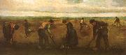 Vincent Van Gogh Farmers Planting Potatoes (nn04) oil on canvas